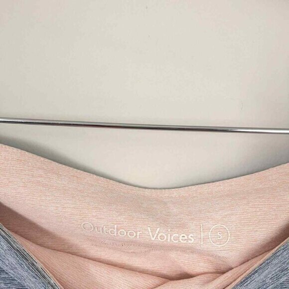 Outdoor Voices Spring 7/8 Leggings Colorblock Size Small Pink and Gray - Picture 2 of 4